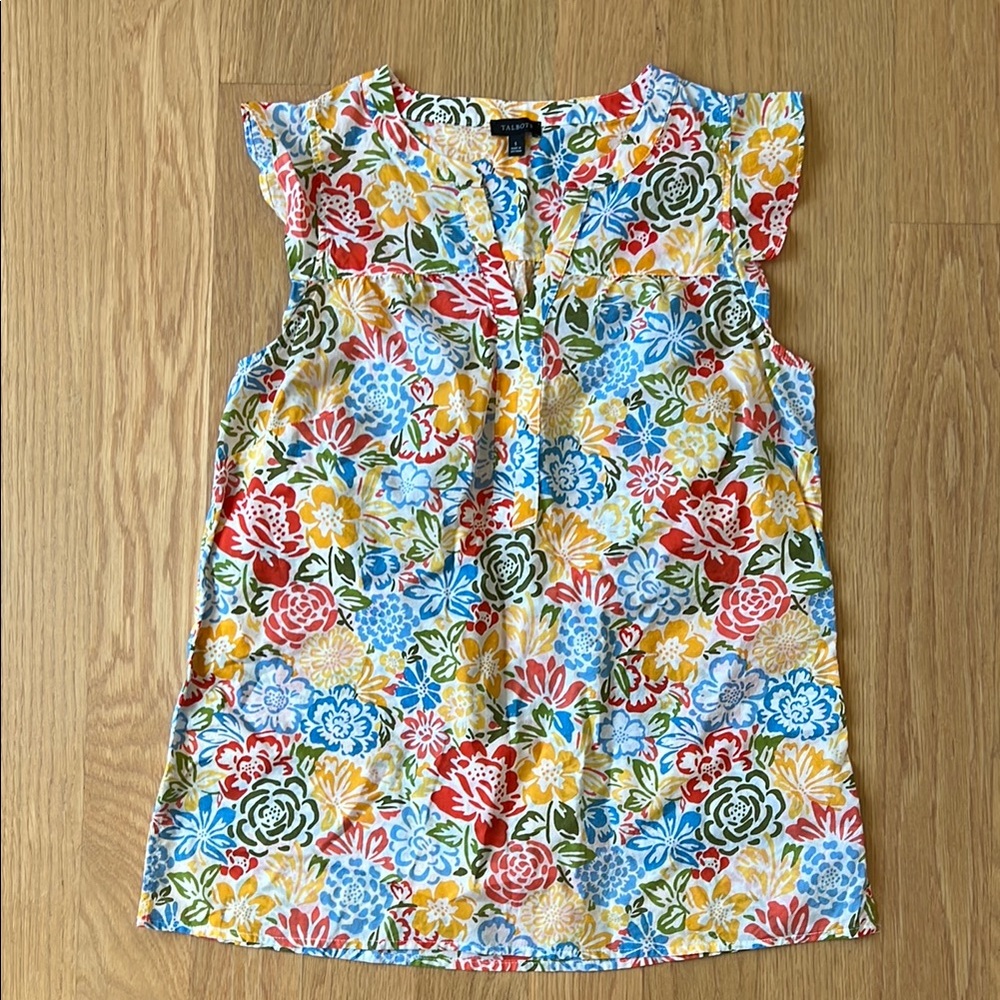 Talbots Multicolor Floral Blouse